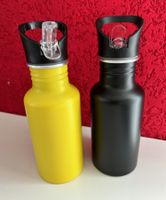 2 Trinkflaschen mit Trinkhalm 500ml - NEU