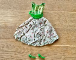 60er BARBIE "Modern Art“ Kleidung Dress Mattel Vintage