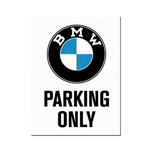 Calamite: BMW Parking Only Magnet 8x6cm – Nuovo e nell'imballaggio originale da Schiers venduto da Topflash74