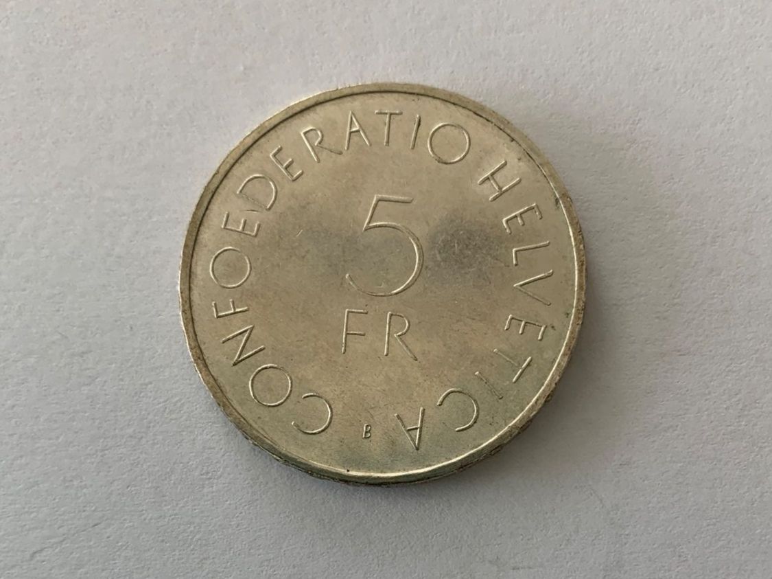 Tutti le monete: Pièce de 5 francs commémorative en argent – Usato da Montsevelier venduto da tyranodon 1
