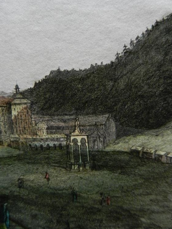 Incisioni: Einsiedeln Kloster koloriert – Usato da Risch venduto da Rischli15 6