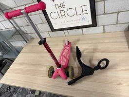 Micro Mini Scooter pink – inkl. Schubgriff-Aufsatz