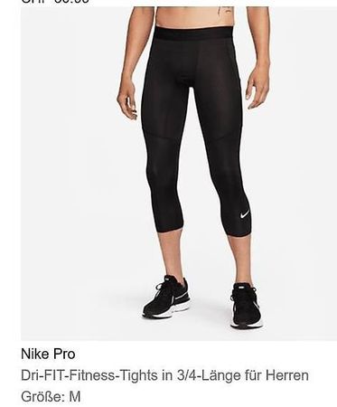 Nike Pro Dri-FIT-Fitness-Tights in 3/4-Länge für Herren