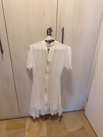 White Summer Dress - Romantic Style, Size 36/38 hand made