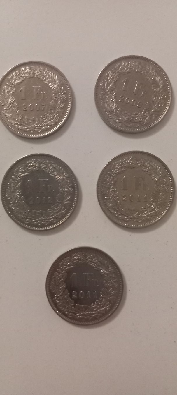 Tutti le monete: 5x 1 Franken ( klang ist anders) – Usato da Balsthal venduto da Marica75