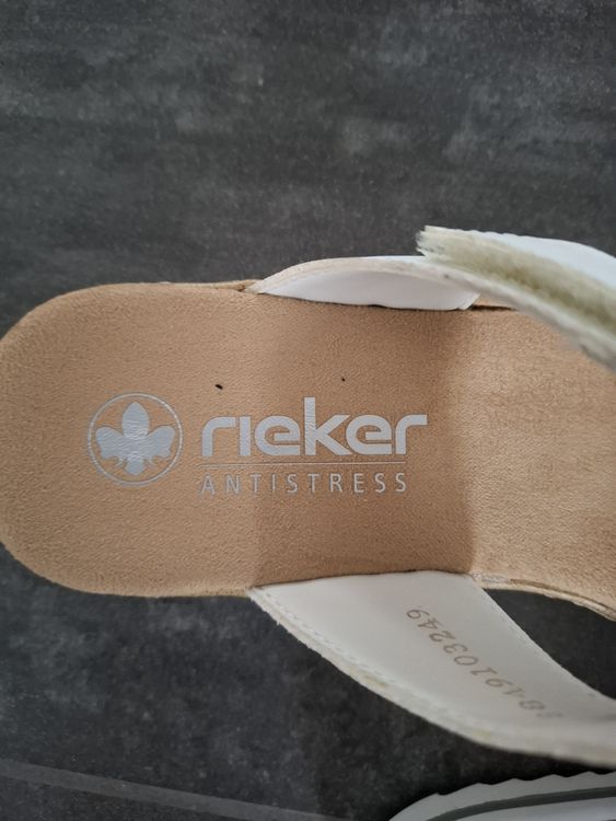 Rieker Sandaletten weiss Gr. 39 (Antistress) 6