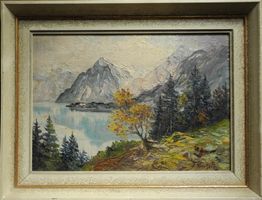 Königssee Berchtesgaden Bayern 19/20 Jh. signiert - Antik
