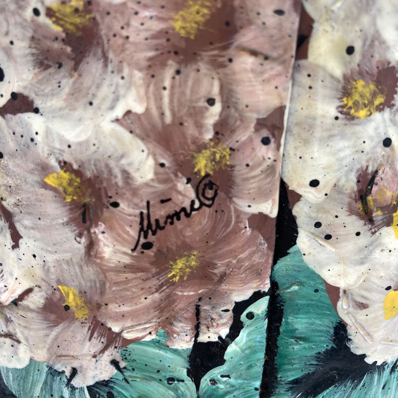 Vasi per fiori: Vintage handgemalt Metall Pflanzer Blumentopf – Usato da Wädenswil venduto da krisztiname 7