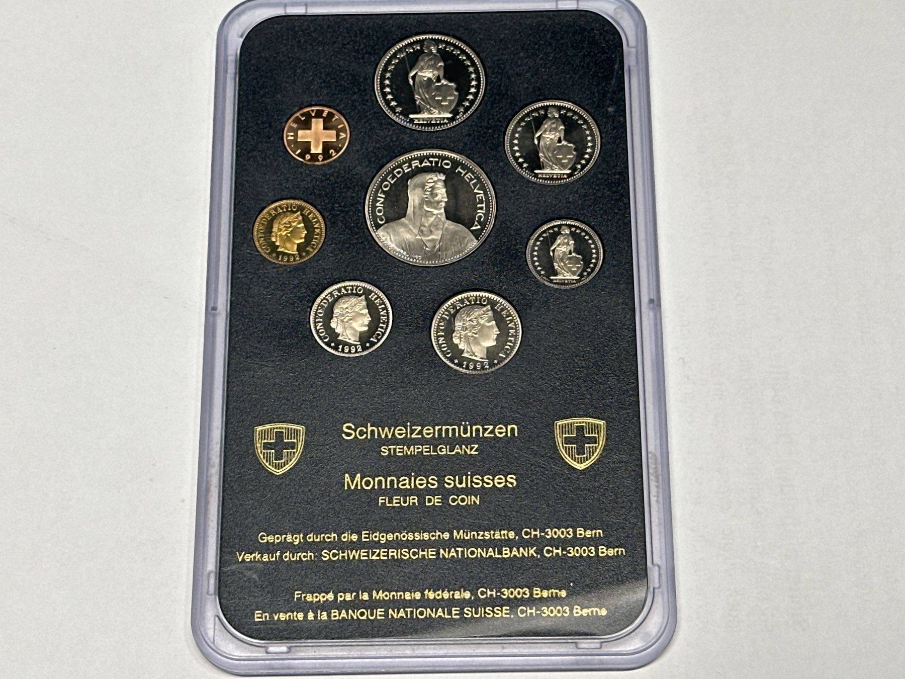 Alle Münzen: Schweizer Münzsatz Stgl 1992 – Neu (gemäss Beschreibung) aus Herisau von herau
