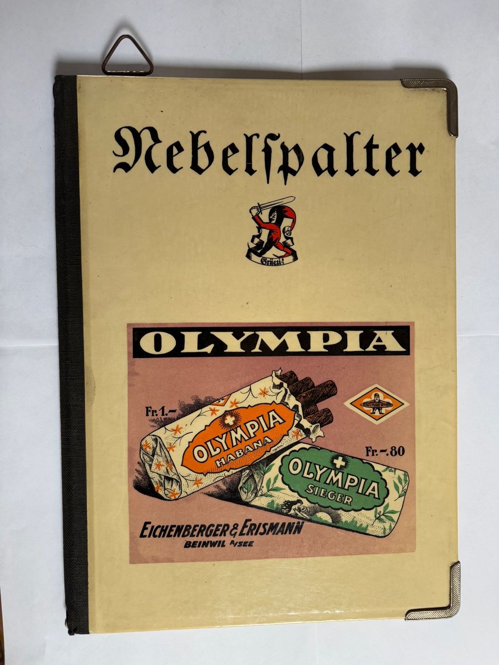 Altro per la casa: Antike WERBE-MAPPE / ZEITUNGSHALTER "Nebelspalter" – Usato da Hedingen venduto da Wowi