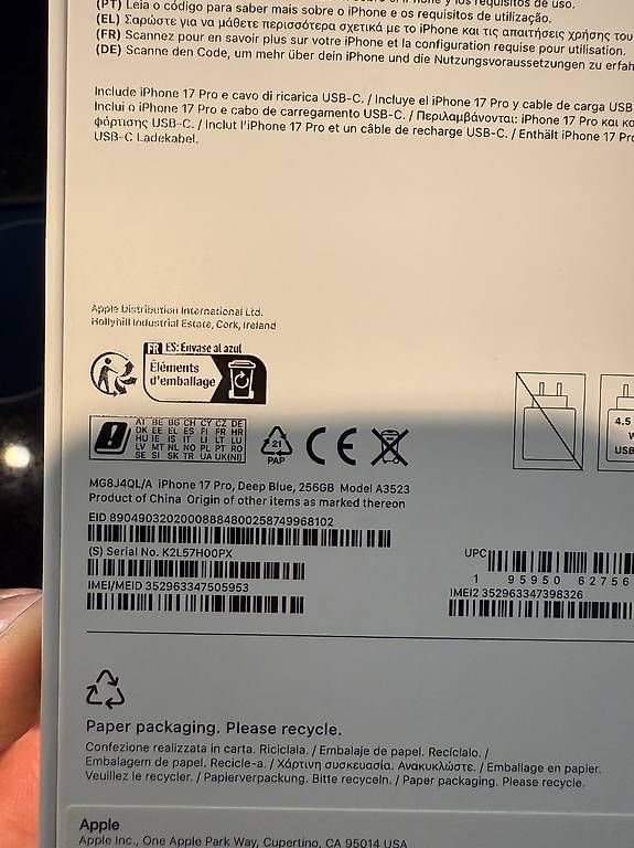 Telefoni cellulari / Smartphones: Neu verpacktes Iphone 17PRO – Usato da Luzern venduto da XCC 1