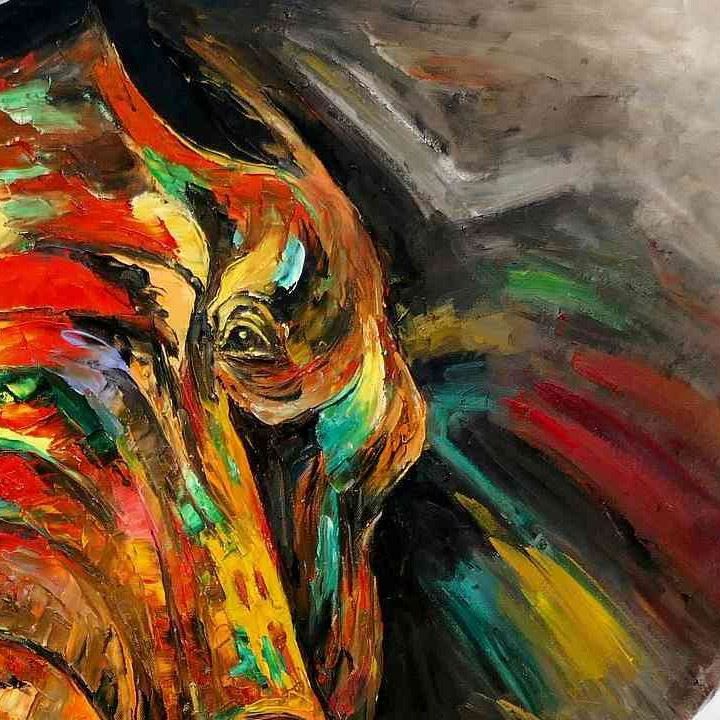 Riproduzioni & Creazioni: Modern Art - Afrika Safari Elefant – Nuovo (secondo la descrizione) da Larnaca venduto da KunstDepot24 3