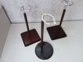 Puppenständer 3er Set braun Metall Holz gebraucht