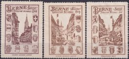 1914: BERN (BERNE) 3 Vignetten (EXPOSITION NATIONALE 14)
