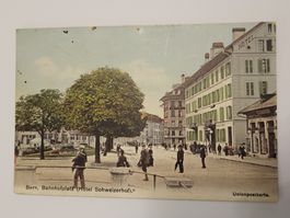 Ansichtskarte Bern Bahnhofplatz Hotel Schweizerhof 1906 Rmu