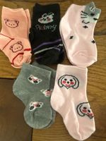 5xBabysöcklein-niedliche Motive-Baby-Frühlingssöckchen 6-12M