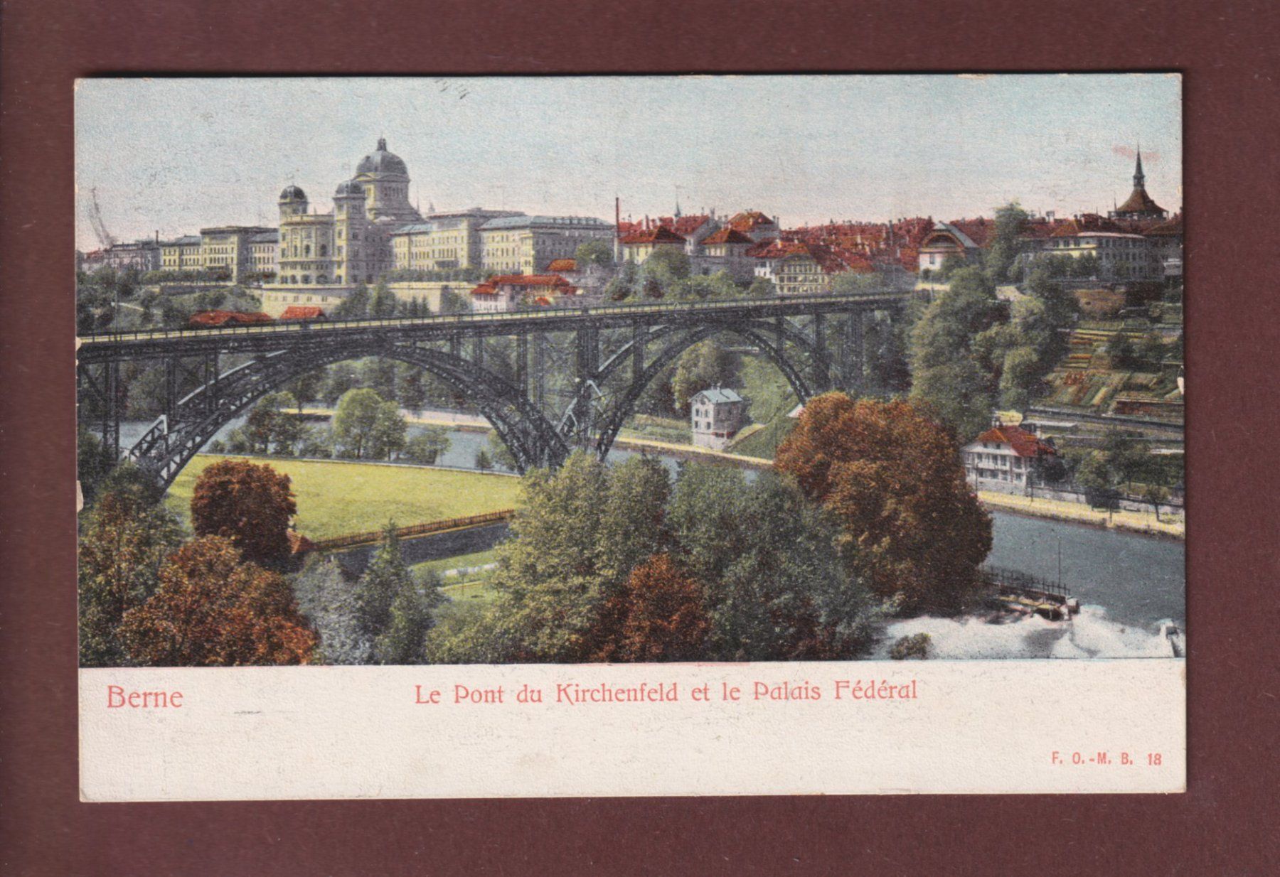 Cartoline postali: BERN - Kirchenfeldbrücke - 1905 – Usato da Pully venduto da nicecards