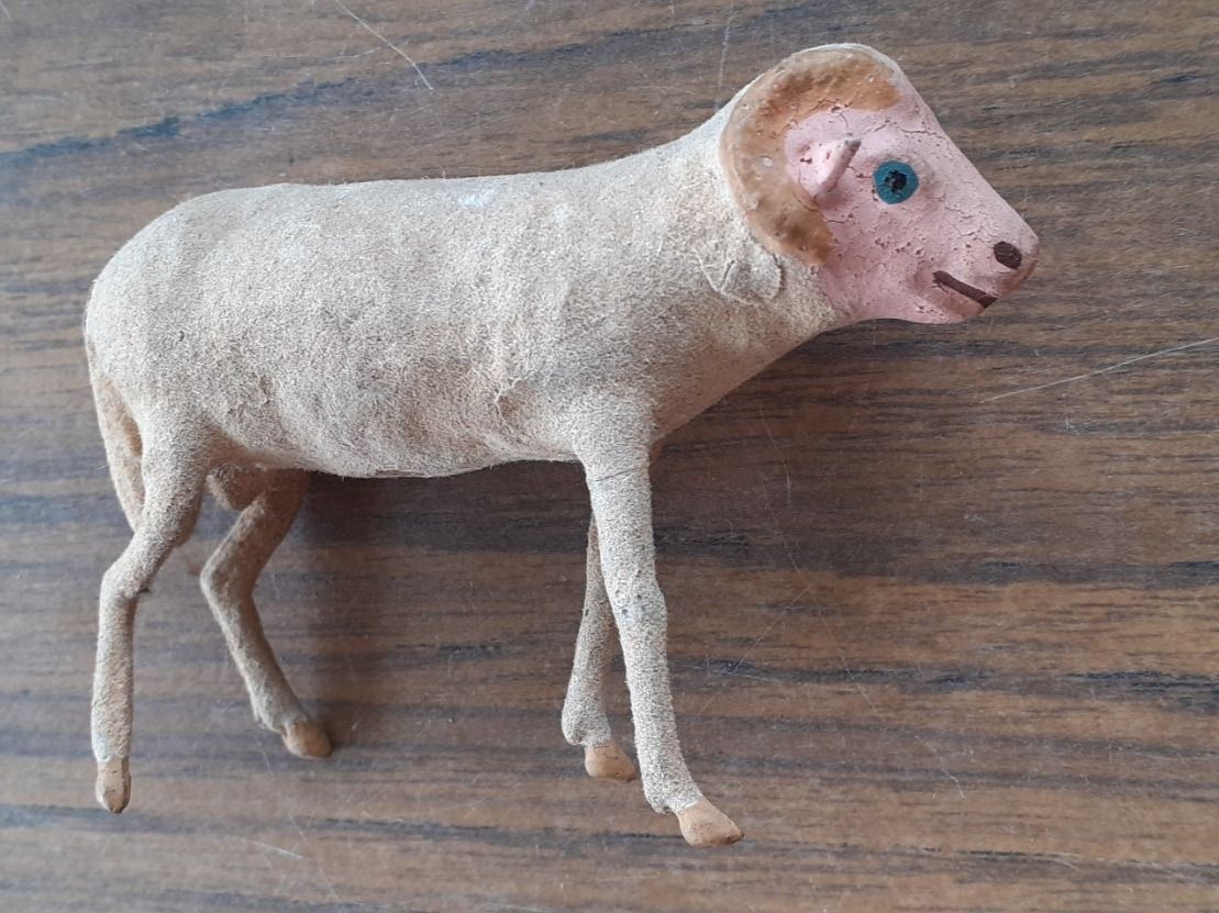 Statuette: Krippenfigur Schaf antik – Usato da Mörschwil venduto da antiksalon 8