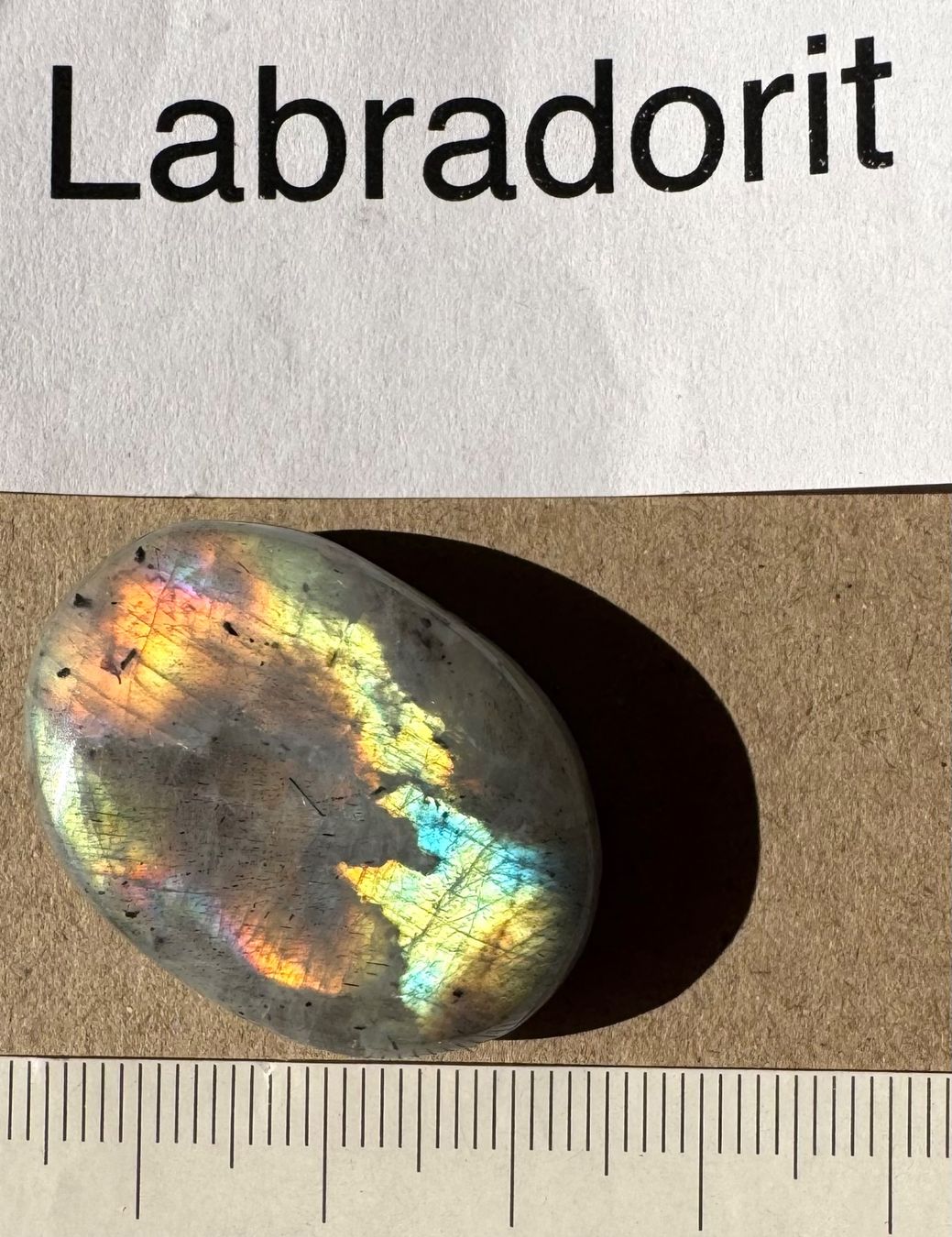 Minerali & Pietre curative: Labradorit rundum poliert     mit "FEUER"  schön!! – Nuovo e nell'imballaggio originale da Leuggern venduto da gemshow 3