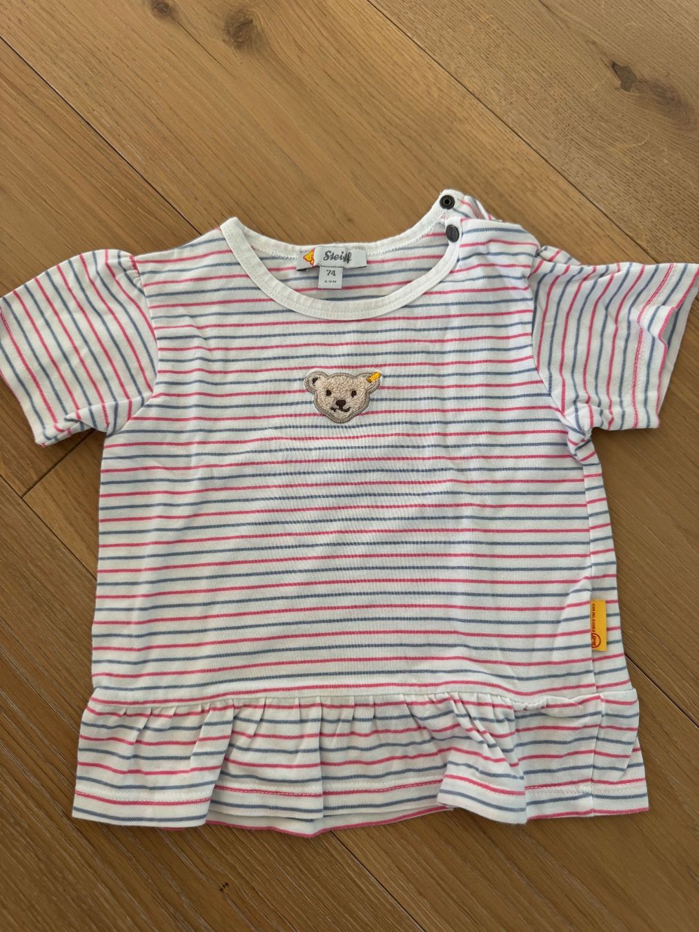 Steiff Camicie, Top & T-shirt: gestreiftes kurzarm T-Shirt, Steiff, 74 – Usato da Zumikon venduto da ver_zbp8 1