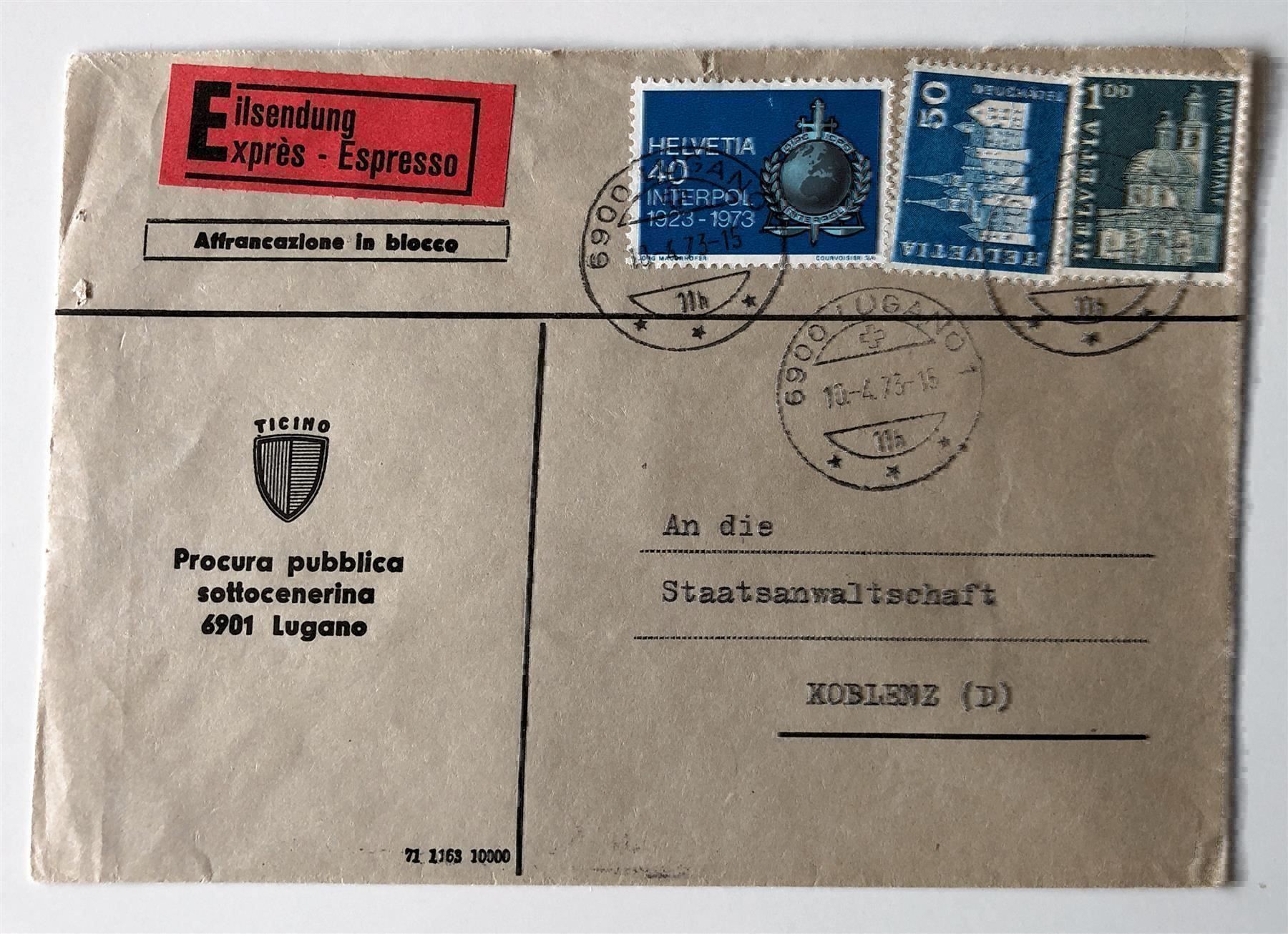 Alle Briefmarken: Espresso von LUGANO – Gebraucht aus Lufingen von Rac0