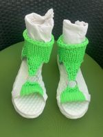 SUMMERTIME - stylische/edle Sommerschuhe, neongrün, 41