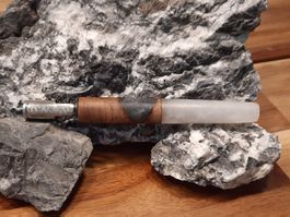 Dynavap Nussbaumholz-Epoxy-Silvergr/White/Shine(Mittelstück)