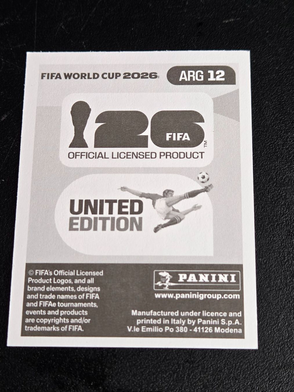 Panini Carte collezionabili: Panini FIFA WORLD CUP 2026 ARG 12 Leonardo Paredes – Usato da Uttigen venduto da Studi2012 1