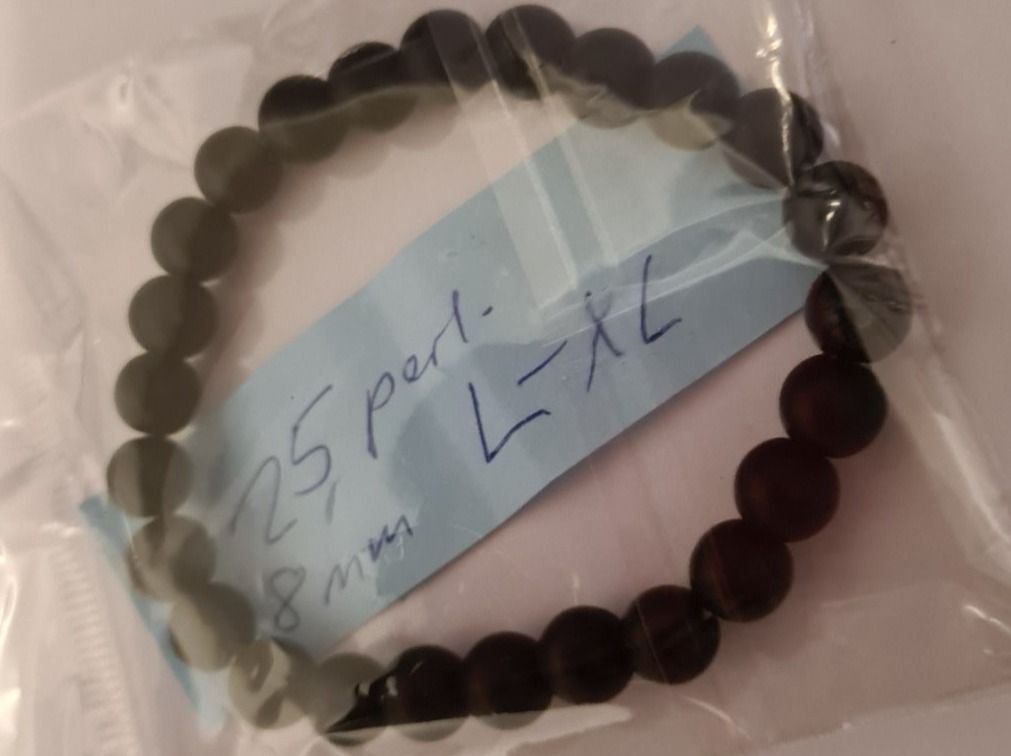 Onyx Bracciali & Braccialetti: Handgemachtes echtes Onyxstein matt Armband Elastikband Gr.L – Nuovo (secondo la descrizione) da Münchenbuchsee venduto da babilibern 6