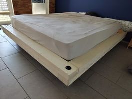 Doppelbett Massivholz weiss