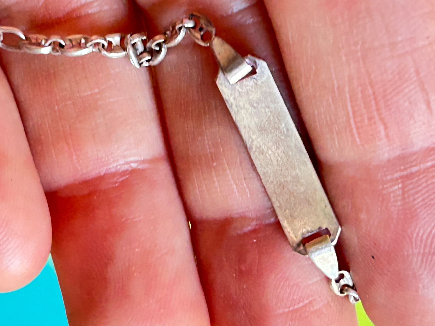 Bracciali & Braccialetti: Silber Kinderarmband mit Gravurplatte – Usato da Dittingen venduto da Bijoubelle 5