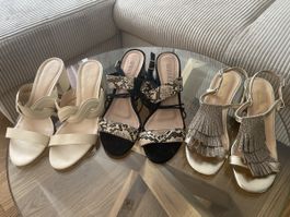 Damenschuhe Sandalen Mix 3 Paar Grösse 39 neuwertig