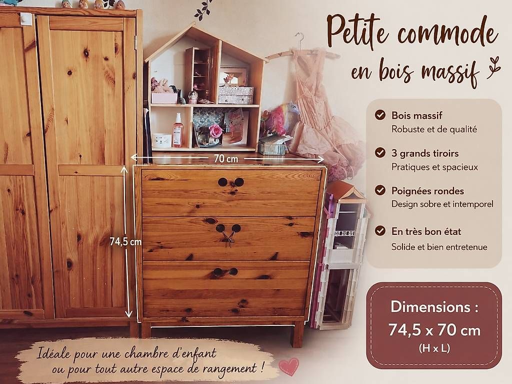 Kommoden: A donner commode 3 tiroirs  – Gebraucht aus Essertines-Rolle von noe_b6yk