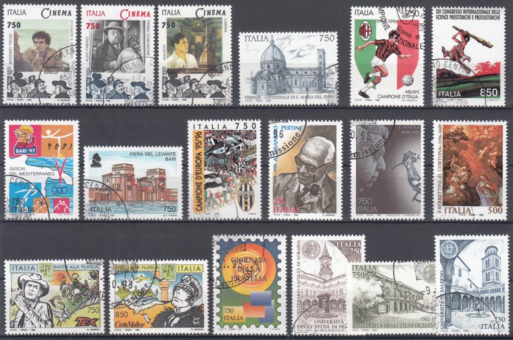 Tutti i francobolli: Italien 1996 mit ET – Usato da Bürglen TG venduto da StampGraf 3