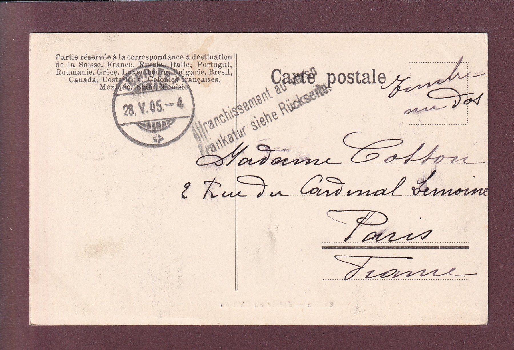 Ansichtskarten: Château de CHILLON - Entrée - 1905 – Gebraucht aus Pully von nicecards 1