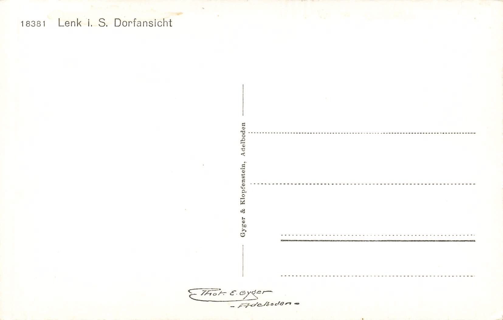 Ansichtskarten: Lenk i.S. (BE) Dorfansicht – Gebraucht aus Biasca von Blenio71 1