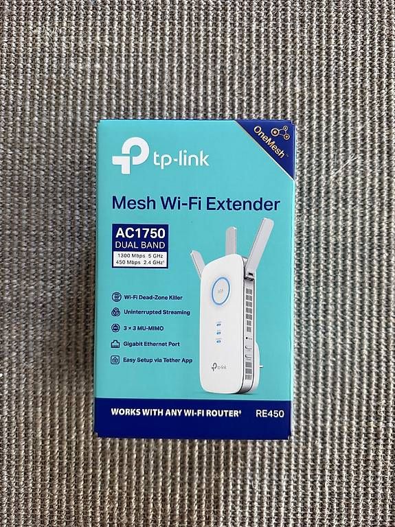 TP-Link Wlan: TP-Link AC1750 Mesh Wi-Fi Extender RE450 NEU – Neu und originalverpackt aus Ennetbürgen von Fifis-Fundgrube