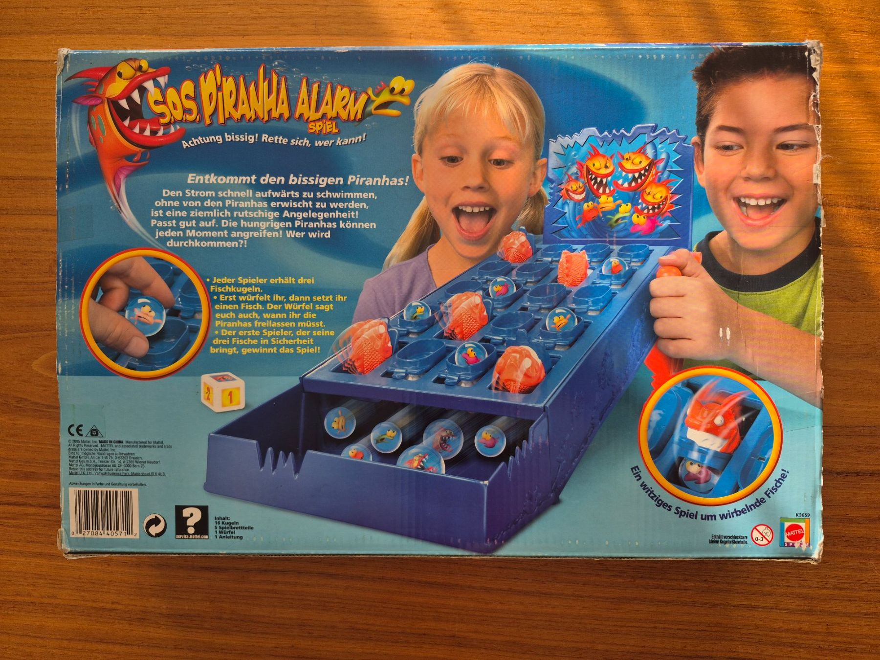 Mattel Giochi: SOS Piranha Alarm Spiel – Usato da Lengnau AG venduto da Mefari 1