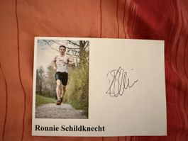 Karte mit Unterschrift Ronnie Schildknecht guter Zustan