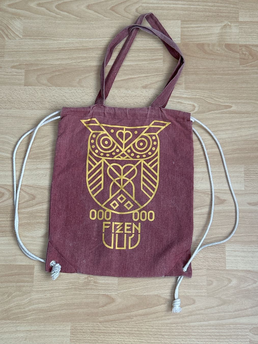 Rucksäcke: Turnbeutel Beutel Stoffbeutel Turnbeutel Tasche "FIZEN" Eule – Gebraucht aus Lupfig von Hasihopp