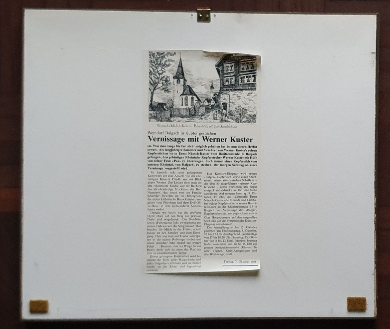 Incisioni: Bild von Balgach - Kupferstich von W.Kuster – Usato da Kreuzlingen venduto da Rschweiz1 1