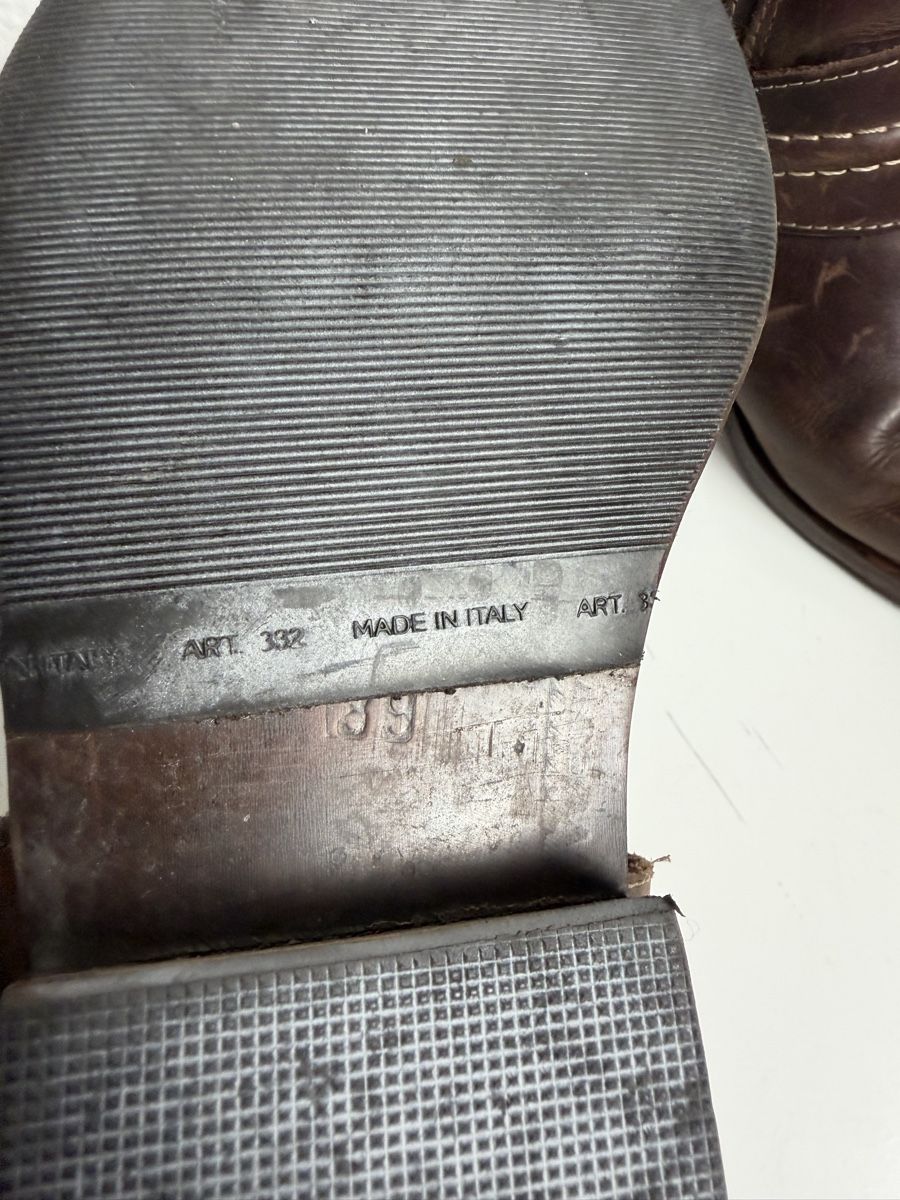 Scarpe da donna: Hardwork Authentic Leather Boots Brown Size 39 Made in Italy – Usato da Knonau venduto da Grapesvintage 2