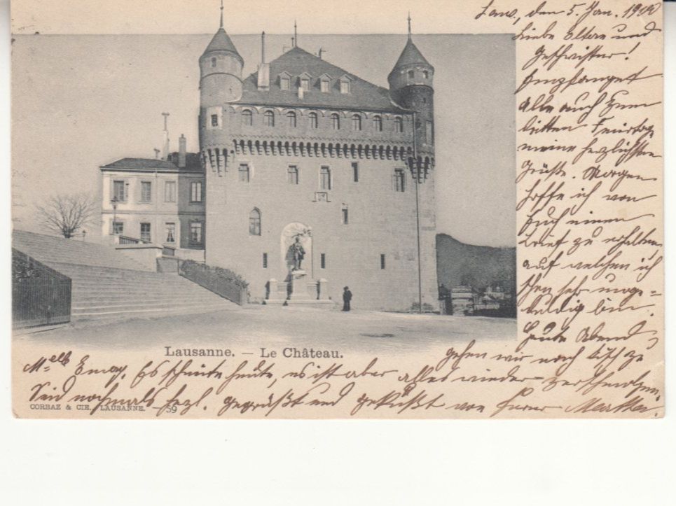 Cartoline postali: Lausanne 1900 – Usato da Bürglen TG venduto da StampGraf