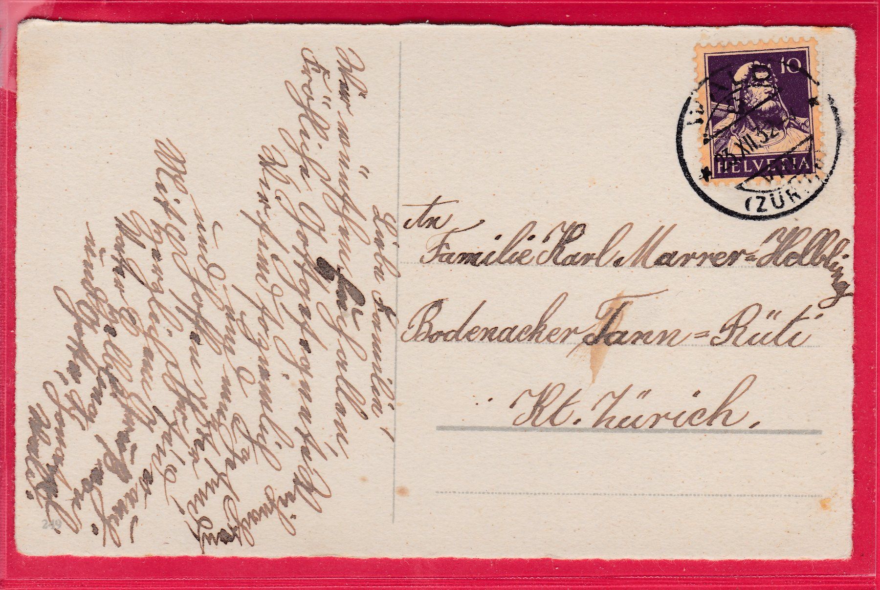 Cartoline postali: FRÖHLICHE WEIHNACHTEN, 23.12.1932 – Usato da Oberrieden venduto da Gebirgsstelze 1