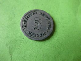Dt. Reich 1875 B, 5 Pfennig