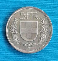 Münze Fünf Franken 1967