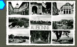 AK sw Aubonne VD 9-fach Multiview © Metzger ≈ 1942 