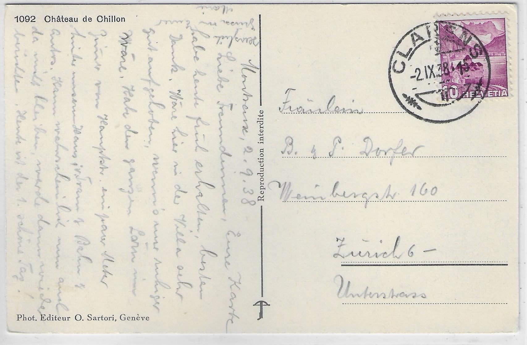 Cartoline postali: Chateau de Chillon - Im Frühling – Antico da Ettingen venduto da Kartenplanet 1