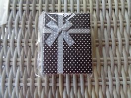 NEUES Kartonschachteli schwarz-weiss-grau Polka dot - 80944