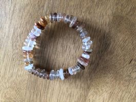 Très beau bracelet en quartz et quartz fumé NEUF